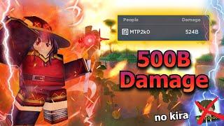 No kira* 500B+ Damage With New Megumin 6 Star (nerfed stat) | Solo Gameplay | All Star Tower Defense