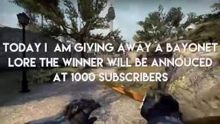 INSANE CSGO KNIFE CS GO GIVEAWAY BAYONET LORE WINNER ANNOUNCED