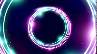 Two Neon Circle Ring Light Spin - HD Video Background Loop