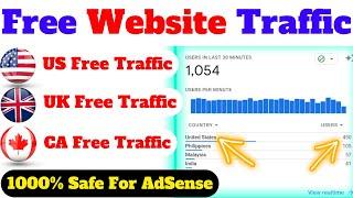How To Get Traffic To Your Website | Free Website Traffic From US, UK, CA, 100% Safe For AdSense