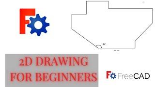 creating simple 2D drawing in Draft workbench FREECAD