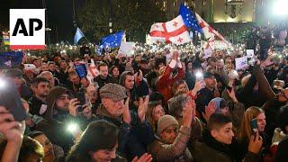 European lawmakers join rally in Tbilisi urging Georgians to stay on EU path