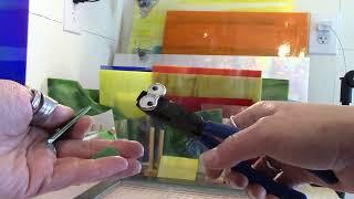 Beginner Stained Glass: How To Use a Breaking Grozing Pliers to Break Glass