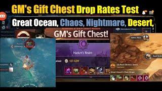 Black Desert Mobile GM Gift Chest Drop Rates Test: Chaos/Desert/Ocean