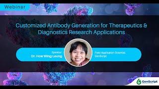 Customized antibody generation for therapeutics and diagnostics research applications