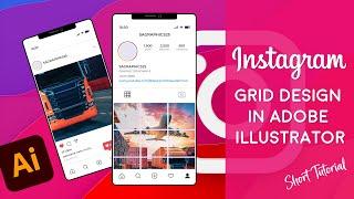 How to Create Instagram Grid in Adobe Illustrator Tutorial | Instagram Puzzles