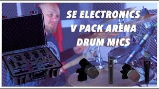 #REVIEW 8 SE Electronics V PACK Arena #drums mics - soundcheck, placements, sounds - Tobias Mertens