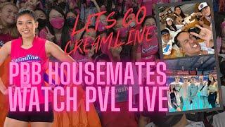 PBB CELEB HOUSEMATES WATCH PVL LIVE! Supporting Alyssa Valdez & Creamline Cool Smashers! #GoodVibes