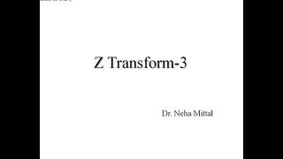 Z - Transform - 3