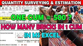 How to Calculate Bricks in 1 Cubic Meter in Excel - A Quantity Surveying Tutorial