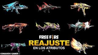 GARENA REALIZA un NUEVO NERFEO en FREE FIRE Reajustan los Atributos