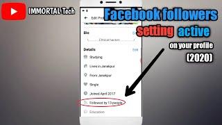 How To Activate followers Setting On Facebook(2020)|New Update