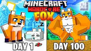 I Survived 100 Days as a FOX in HARDCORE Minecraft!