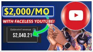 $2,000/Month with Faceless YouTube Channel! Here’s EXACTLY How to Do It!