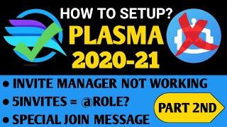 Plasma Bot Setup 2020-21 | Part 2 | Invite Manager Not Working | Alternative of Invite Manager