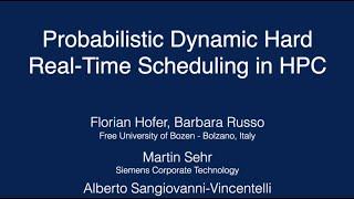 ODRE - Probabilistic Dynamic Hard Real Time Scheduling in HPC