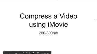 How to Compress a Video in iMovie