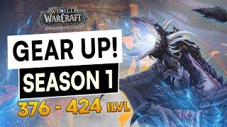 GEAR UP! WoW: Dragonflight Season 1 Gearing Guide | Mythic+ Raid & PvP Highest iLvl Gear