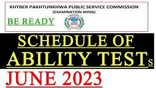 KPPSC Ability Test Schedule June 2023 for Subject Specialists and Lecturer |  InfoUstaad