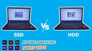 SSD vs Hard disk speed test on Adobe softwares