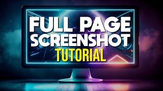 How to Take FULL-PAGE Screenshots for FREE!