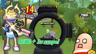 BolenGplays sausage man gameplay / QUADMODE / AEMG + 3x scope Eliminates sausages in rainbow island!