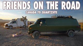 Campout with AdventureVanMan || Solo Female Roadtrip Canada to RTR Quartzsite Daily Vlog 9/10