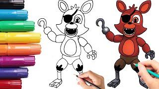 How to Draw Adventure Foxy | FNAF World