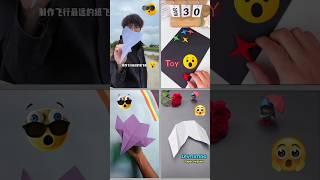 4 amazing paper toy , how to make paper plane , fastest flying paper glider , homemade paper spinner