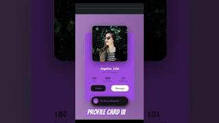 Profile Card UI - using HTML CSS & JS #htmlcss #coding #profilecard #webdesign