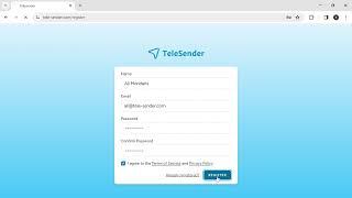 How to Create a Telesender Account - Telegram marketing tool