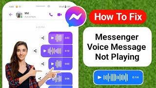 How To Fix Messenger voice Message Problem | Messenger Voice Message Problem