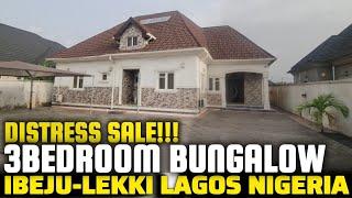 DISTRESS SALE 3BEDROOM BUNGALOW FOR SALE WITH LARGE COMPOUND IBEJU LEKKI LAGOS NIGERIA