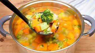 Thanks to this vegetable soup I lost 10 kg in a month! Light and tasty soup.