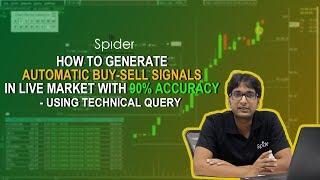 How to generate AUTO BUY SELL signals with 90% Accuracy | Technical Query | Spider Software