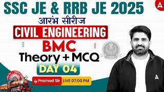 SSC JE/ RRB JE 2025 | BMC Theory With MCQ #4 | Civil Engineering | By Pramod Sir