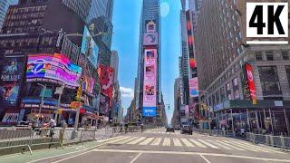 ⁴ᴷ⁶⁰ Times Square New York City Tour 2020-42nd Street via 57th Street and 7th Avenue New York City