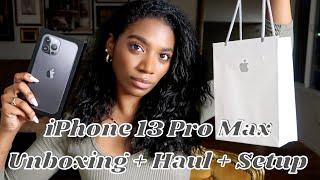 iPhone 13 Pro Max Unboxing + Haul + Setup !!!