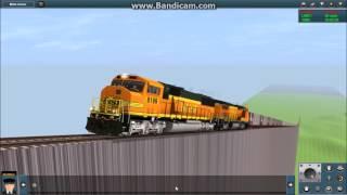 Trainz 12: Crashing Trains off Ramp!! Epic!!