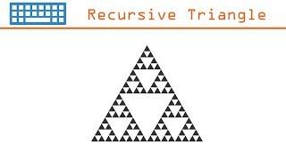 Recursive Fractal Triangles (Sierpinski Triangle) in Java + Processing