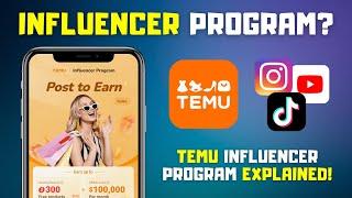 What is the Temu INFLUENCER Program? (Not Affiliate Program) | Explained