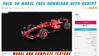 how to download free all 3d sketchfab paid model and texture with sketchfab script #sketchfab ripper