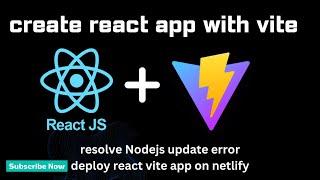 Creating React App with Vite | A Step-by-Step Guide for Beginners | Deploy on Netlify