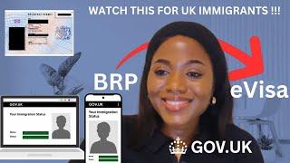 How to Convert UK BRP to eVISA | How to Apply for eVISA UK -Step by Step Guide.