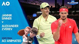 LIVE | Jannik Sinner v Alexander Zverev | AO Animated on Bluezone | Australian Open 2025 Final