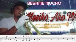 BESAME MUCHO TRUMPET COVER W/ NOTES || Musiko Ako TV