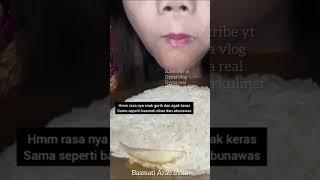 DYMA KULINER ASMR RAW RICE EATING Makan Beras Mentah #mukbang @dymavlog @Dymareal