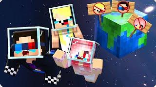  WE GOT KICKED OFF THE EARTH IN MINECRAFT!