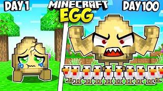 I Survived 100 Days as an EGG in Minecraft