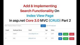 How To Implement Search Functionality In ASP.NET Core MVC Index View VS2019